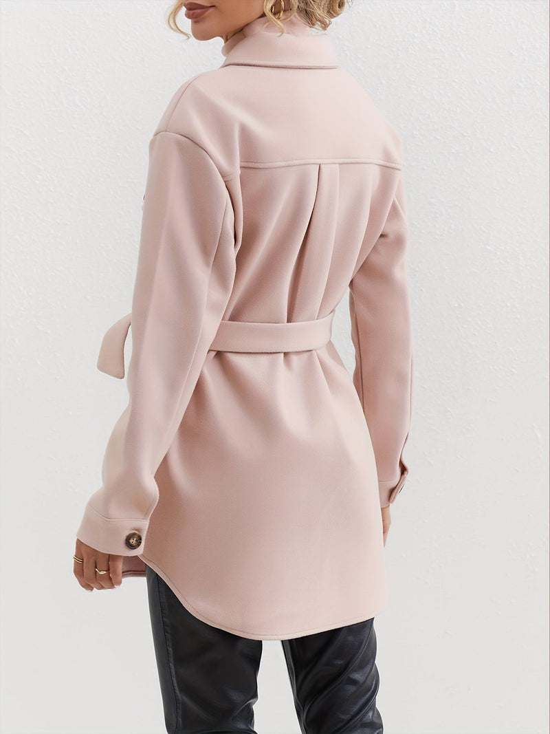 Abrigo Elegante para Mujer con Cinturón y Diseño Moderno
