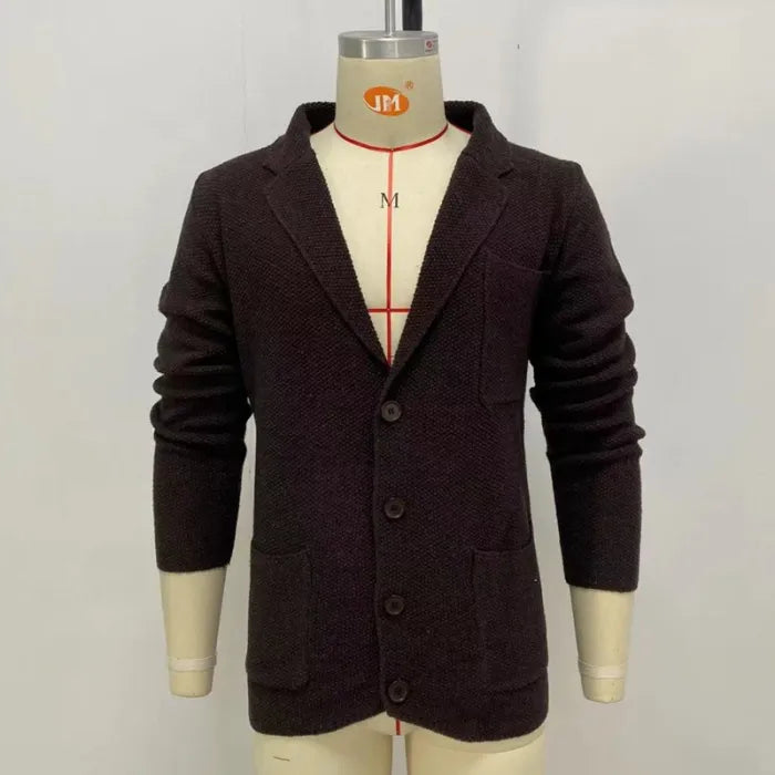 Chaqueta Informal para Hombre con Cuello Mao – Diseño Elegante y Cálido