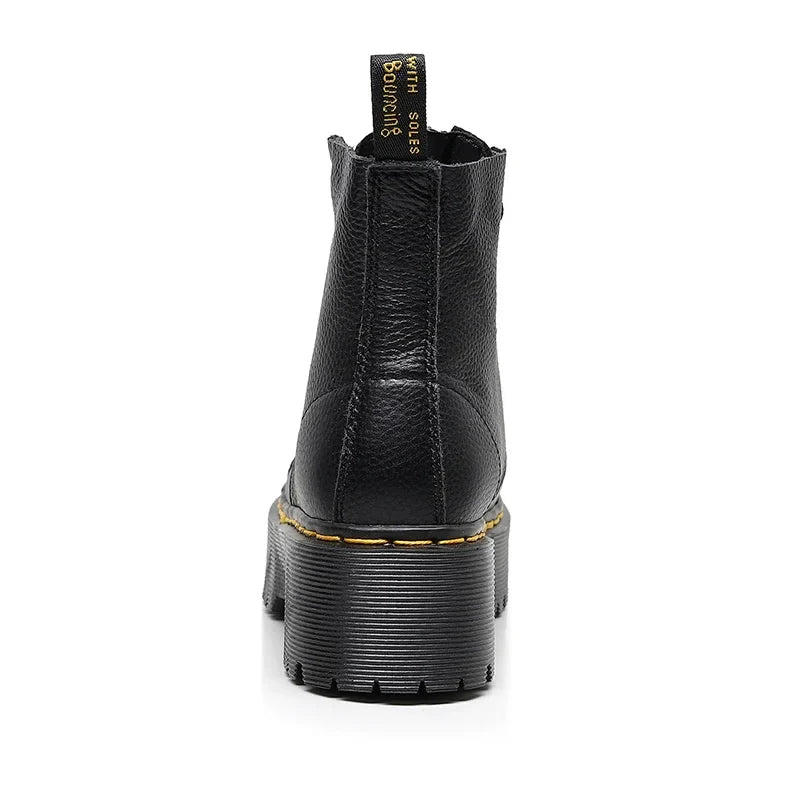 Botas de plataforma casuales con diseño de cordones elegante y moderno, ideales para cualquier ocasión