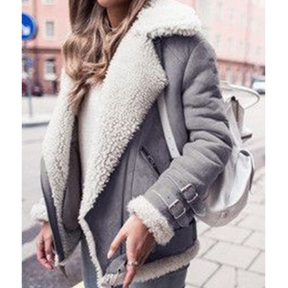 Abrigo de invierno moderno y cómodo para mujer