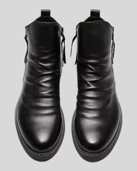 Botas clásicas y elegantes para hombre con diseño único de cremallera