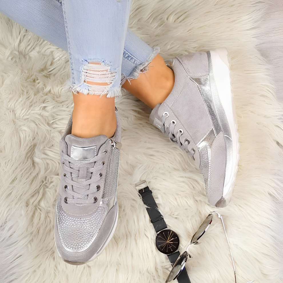 Zapatillas modernas para mujer con cierre de cremallera fáciles de usar