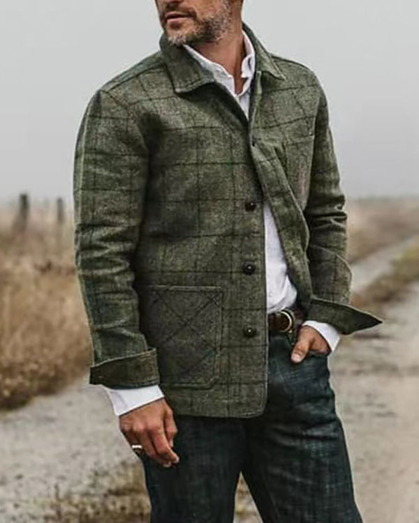 Chaqueta de hombre con mangas amplias y solapas elegantes para un estilo seguro