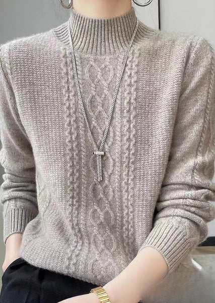 Elegantes jerséis de cuello alto para el otoño