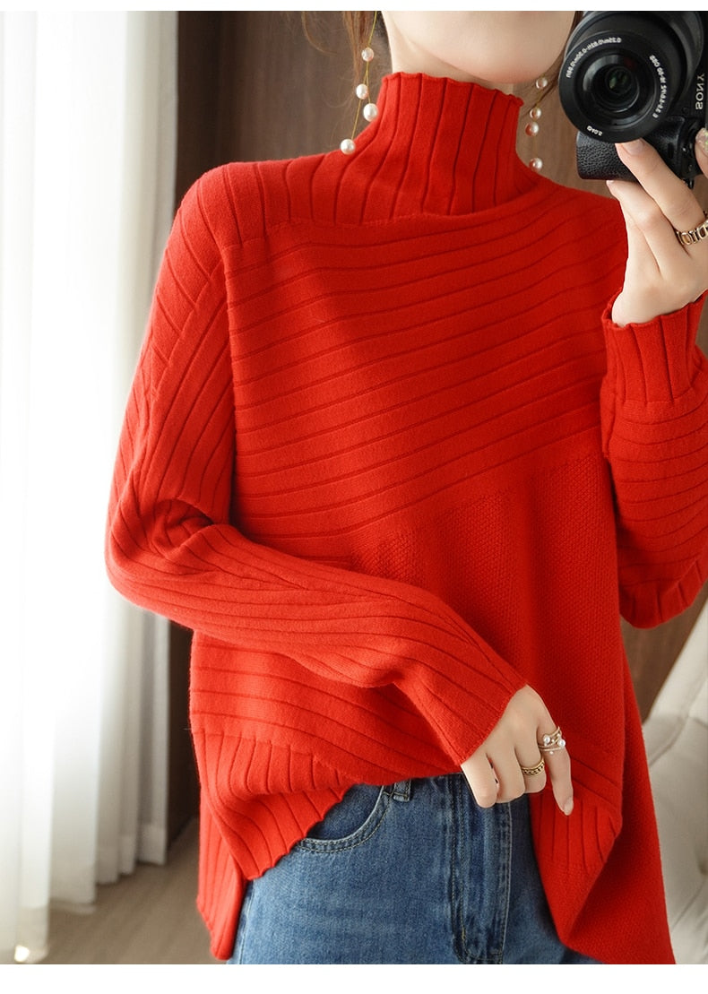 Suéter de Cuello Alto Cálido para Otoño e Invierno – Perfecto para Mantenerte Abrigado