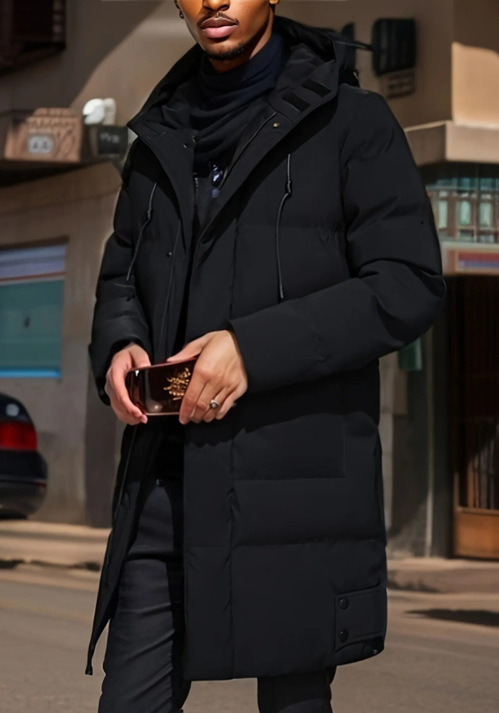 Abrigo de invierno para hombre con diseño moderno y elegante