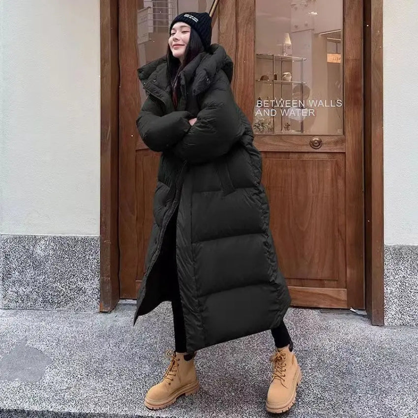 Abrigo largo para mujer de diseño moderno y cálido para invierno