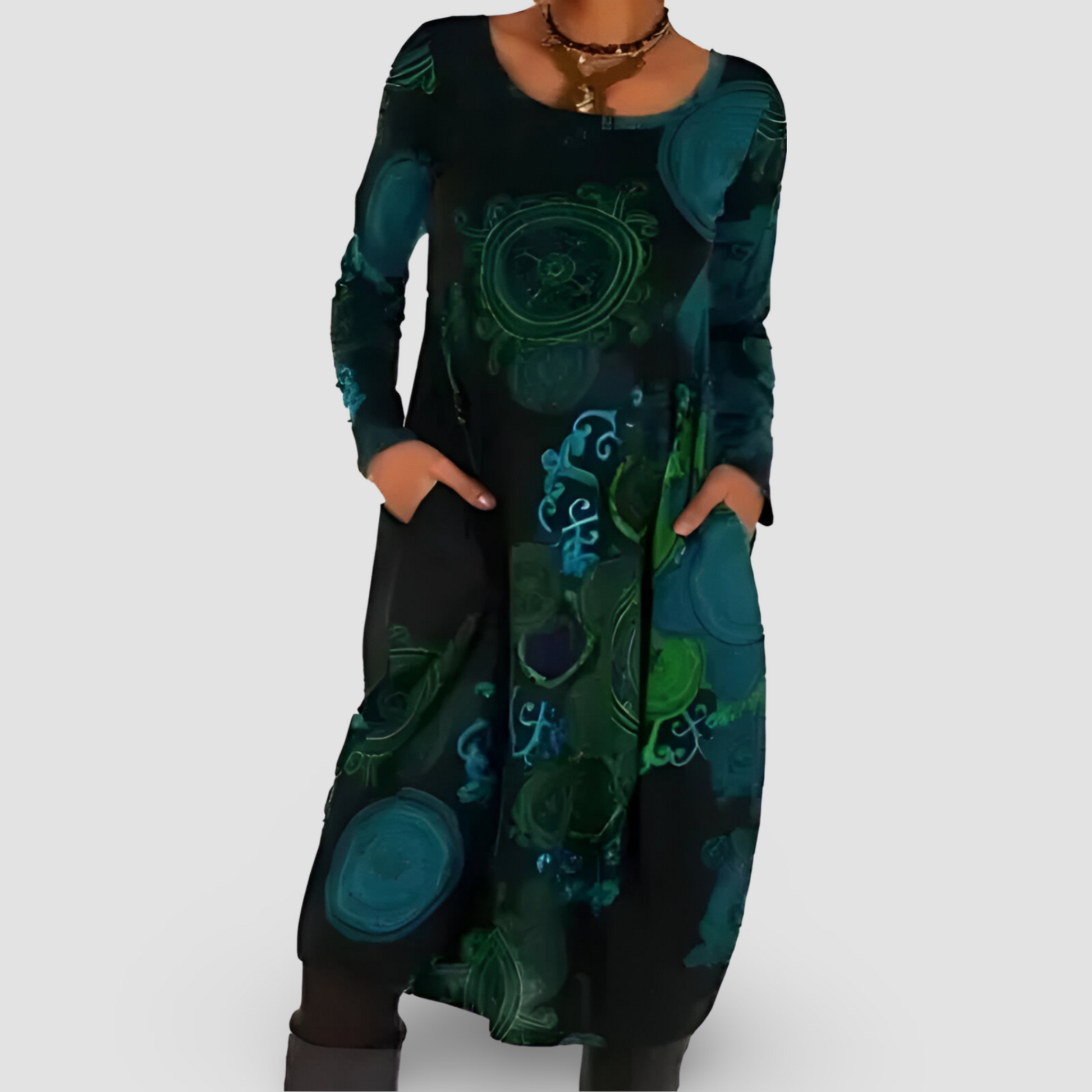 Vestido de invierno con diseño elegante y moderno