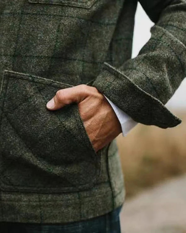 Chaqueta de hombre con mangas amplias y solapas elegantes para un estilo seguro