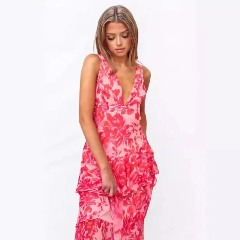 Love The Fit Vestido Midi Rosa