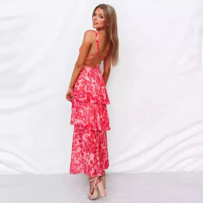 Love The Fit Vestido Midi Rosa