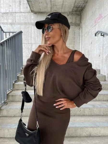 Conjunto de Vestido y Sudadera para Mujeres: Elegancia y Comodidad a la Moda