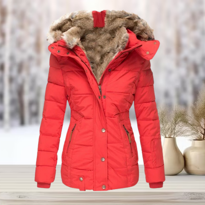 Parka de invierno para mujer con capucha amplia para mayor protección