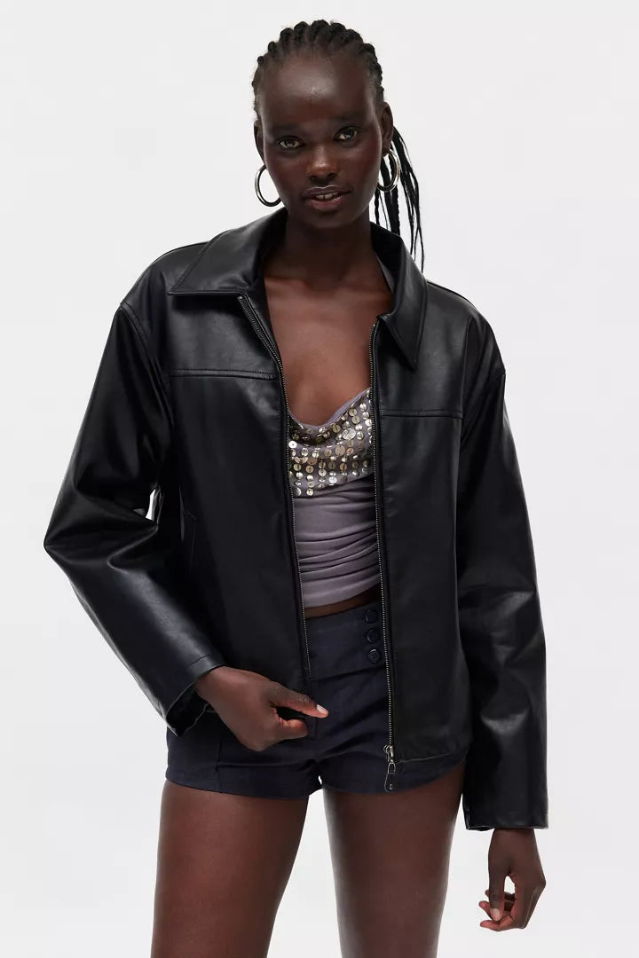 Chaqueta Elegante para Mujer - Abrigo Estilo Biker