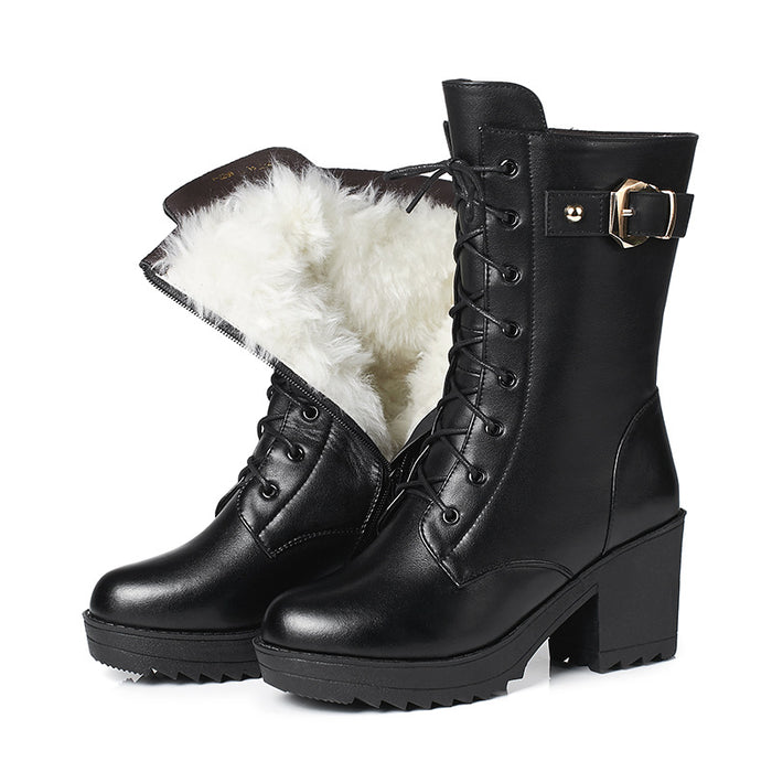 Botines Elegantes para Mujer con Tacón y Diseño de Cordones Único