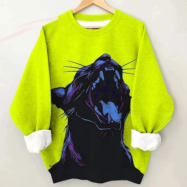 Camiseta informal de manga larga Panther Art