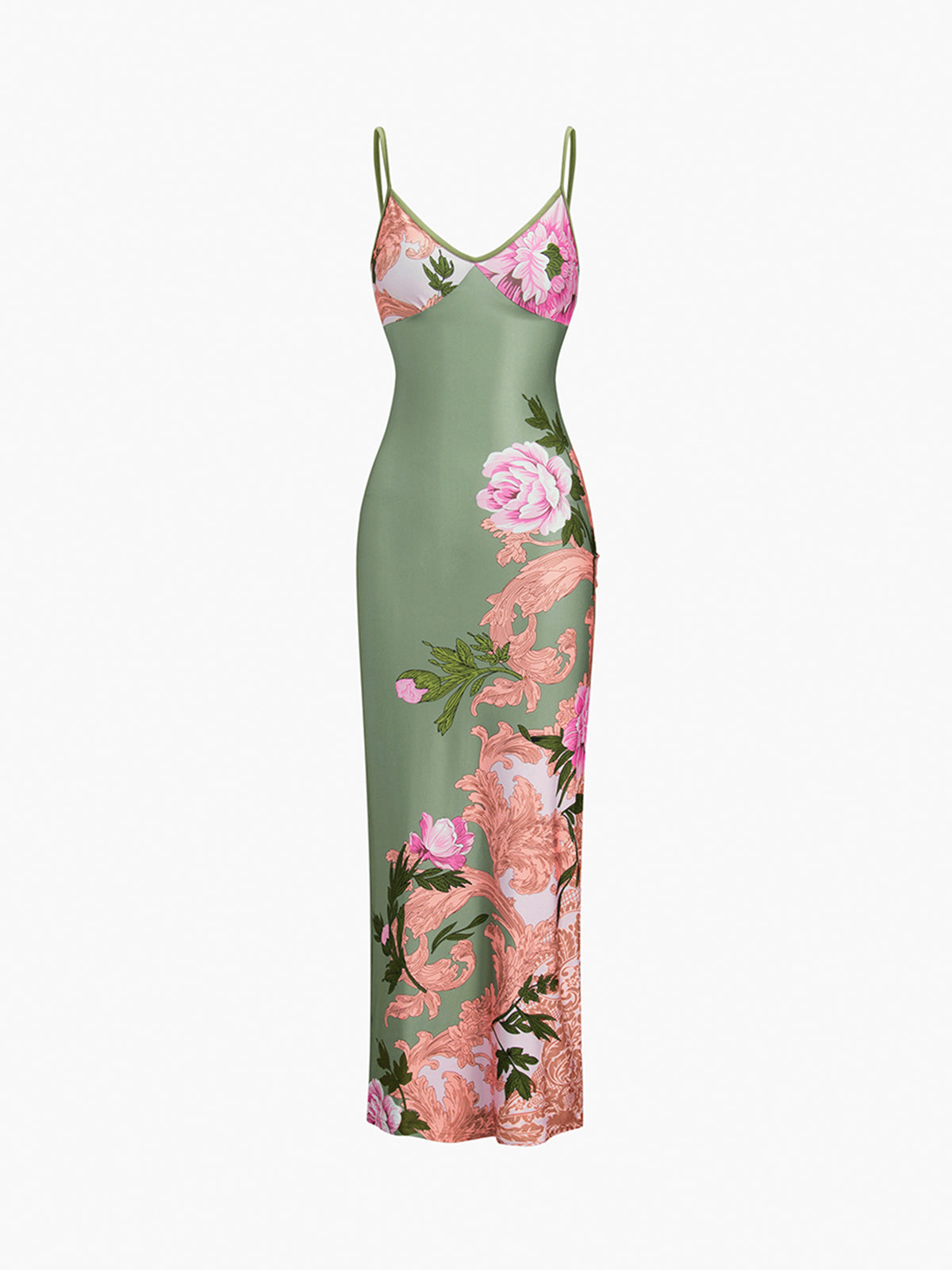 Vestido largo de verano con estampado floral elegante