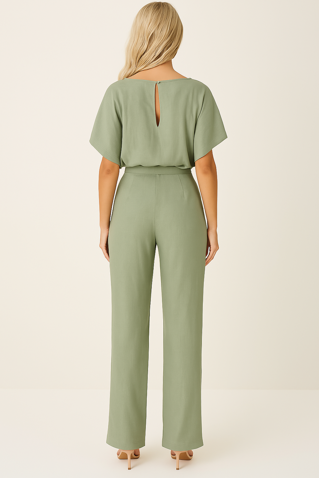 Mono elegante para mujer con cinturón y diseño clásico para cualquier ocasión