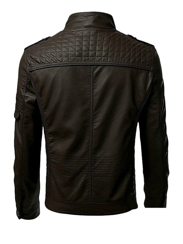 Chaqueta moderna con cuello alto para hombres elegantes