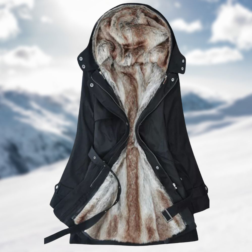 Chaqueta larga de invierno para mujer con diseño moderno y versátil