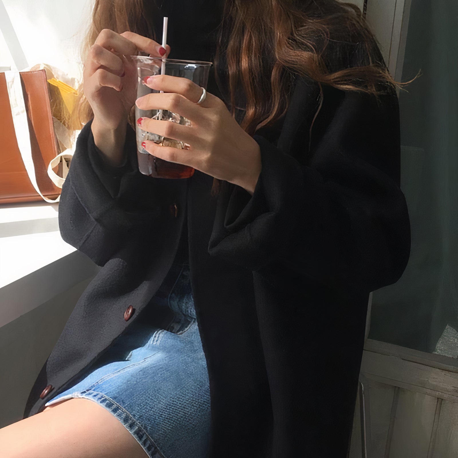 Elegante abrigo de invierno para mujer, moderno y cómodo