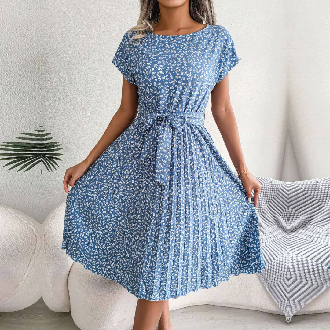 Vestido veraniego casual para mujer con diseño estampado relajado