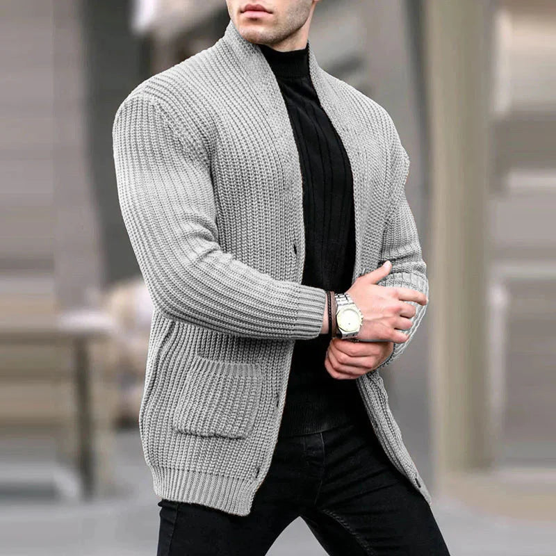 Cárdigan Slim Fit para Hombre - Elegante y Abrigado para el Invierno