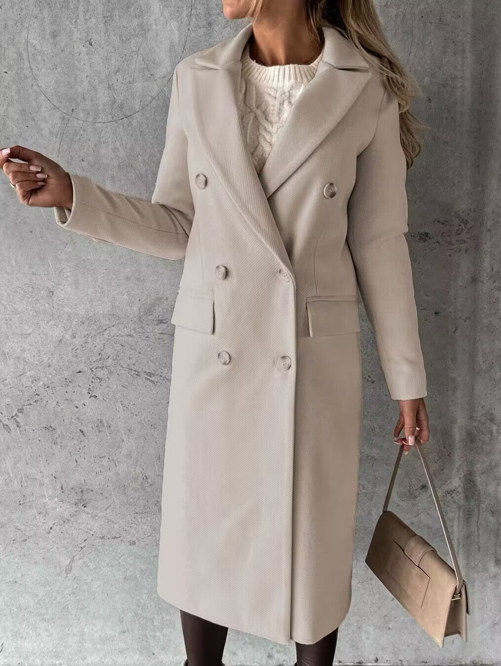 Abrigo largo elegante para el invierno