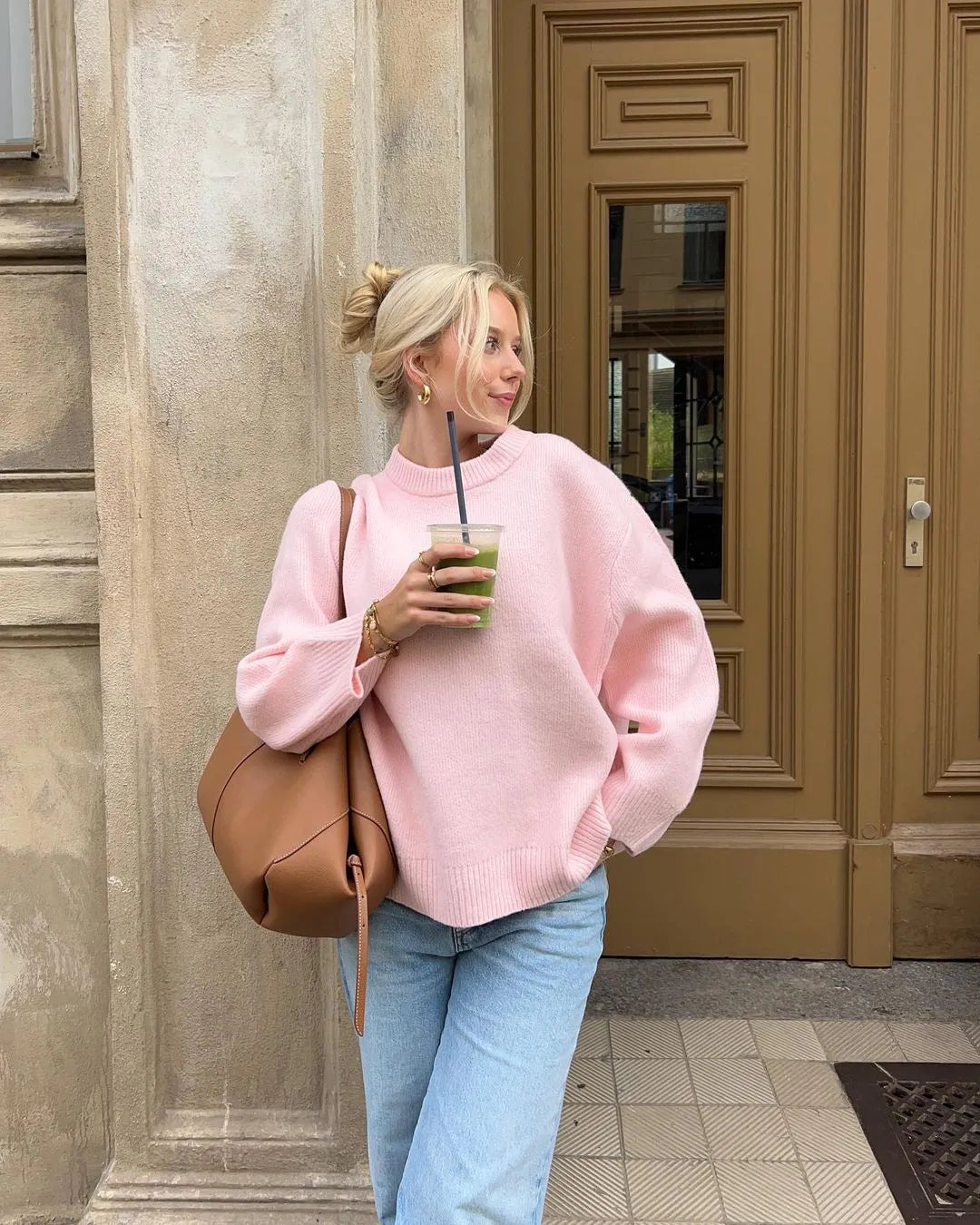 Suéter Casual Elegante de Cuello Redondo para Mujer - Confortable y Estiloso para el Día a Día