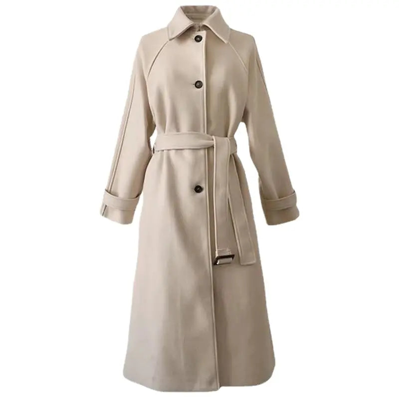 Chaqueta larga con diseño elegante para mujer