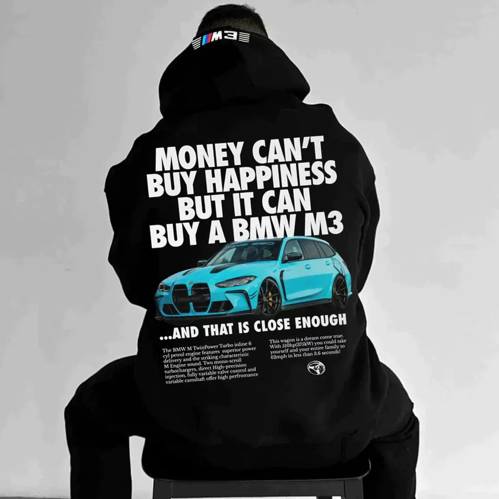 Sudadera con capucha para hombre con diseño de coches, ideal para un estilo moderno