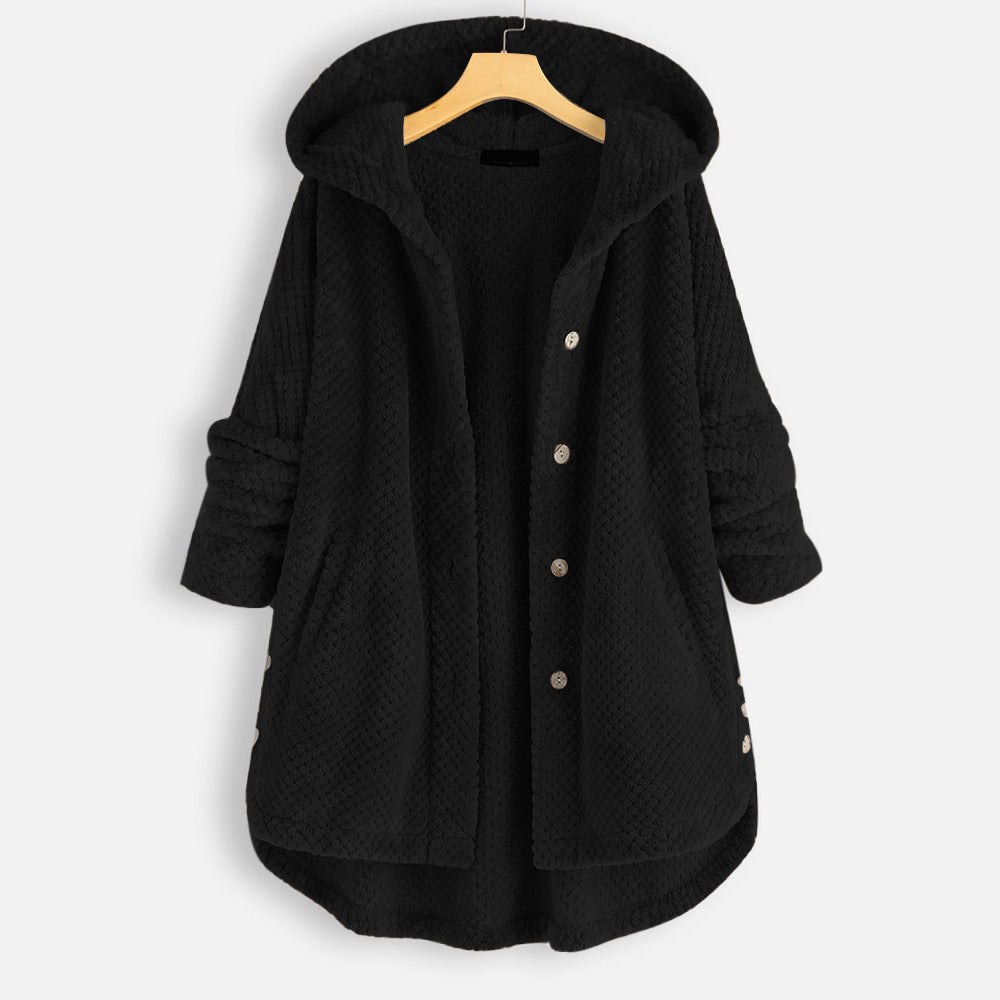 Chaqueta de invierno para mujer con capucha y diseño moderno