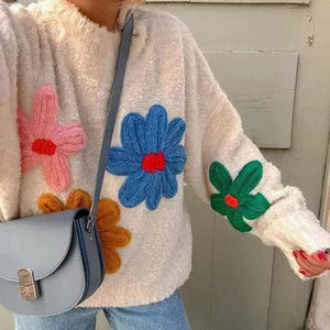 Erola - Jersey de punto con estampado de flores