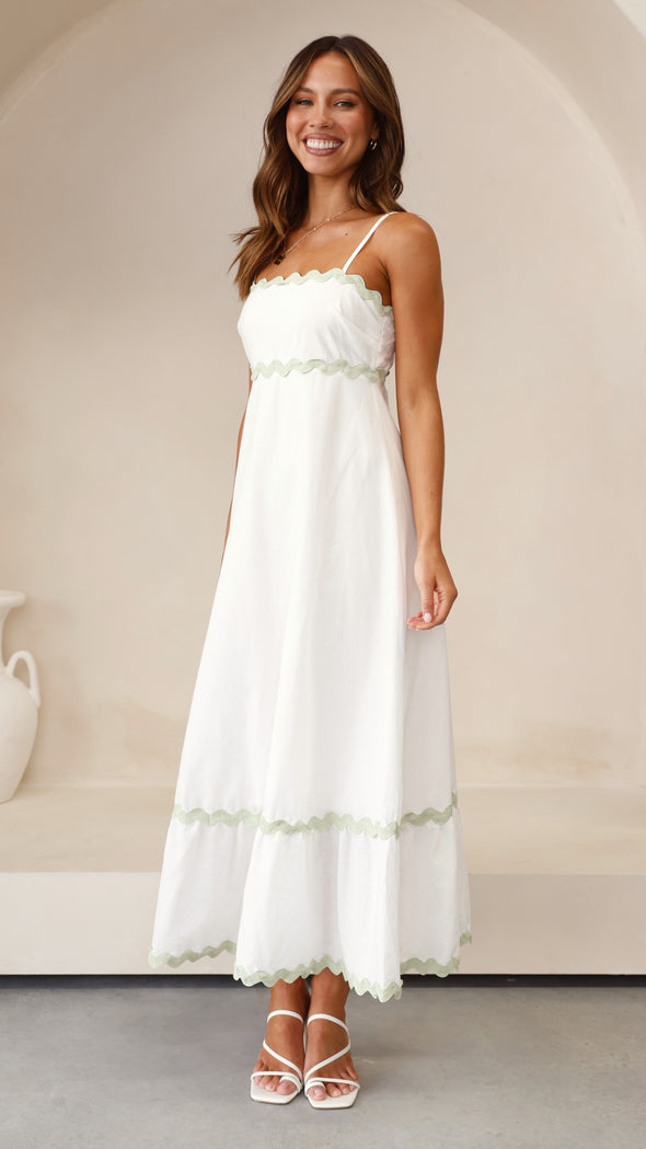 Vestido largo elegante con tirantes finos