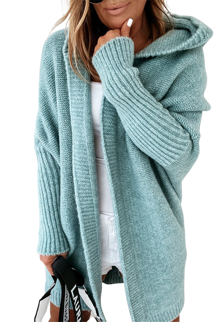 Cárdigan holgado con capucha para mujer, diseño moderno y cómodo
