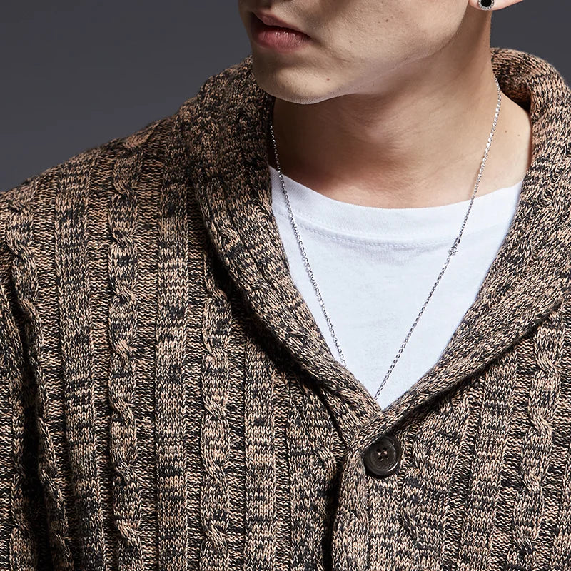 Cardigan de Hombre Ajustado - Estilo Informal de Alta Calidad para Otoño