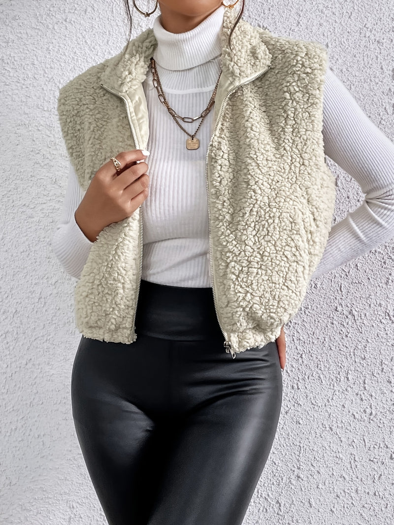 Chaleco ligero y suave para mujer con cremallera, ideal para el día a día