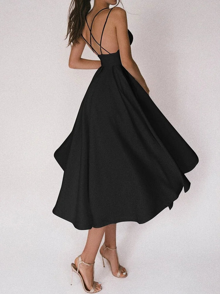 Noa - Vestido elegante de tirantes con escote en V