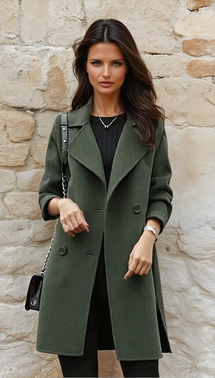 Abrigo con Estilo Clásico y Toque Elegante
