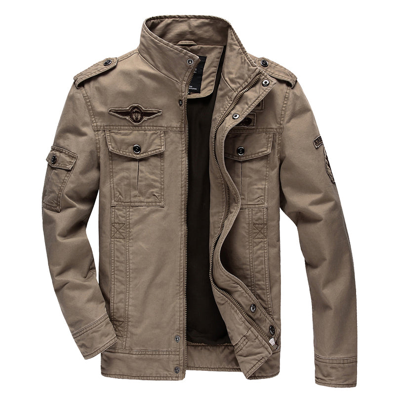 Chaqueta Estilo Militar para Hombre - Abrigo Casuales de Largo Medio para Exterior