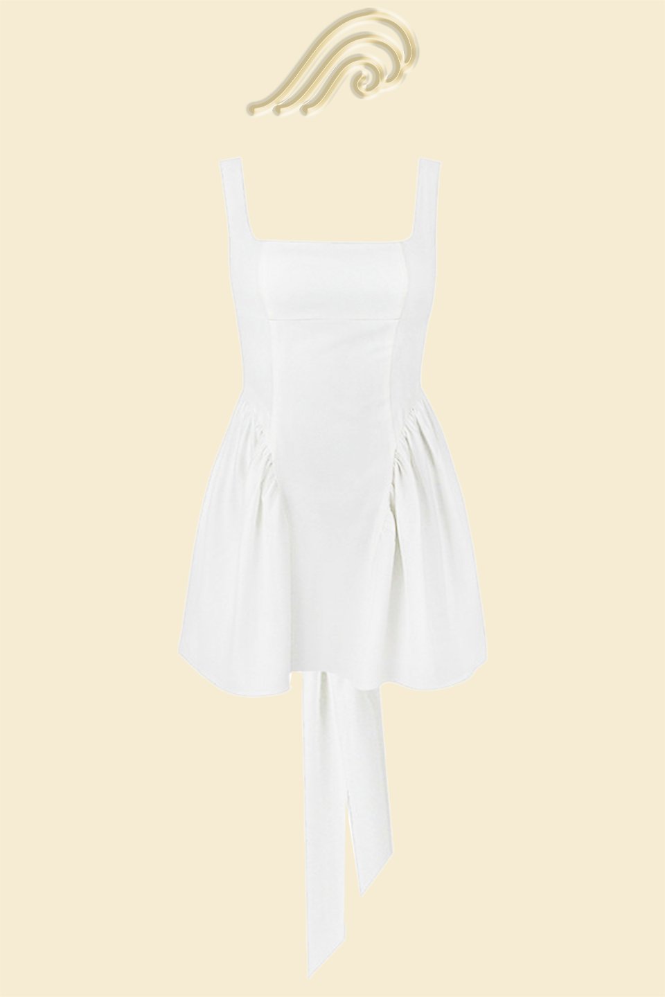 Vestido mini con lazo en la espalda y diseño descubierto