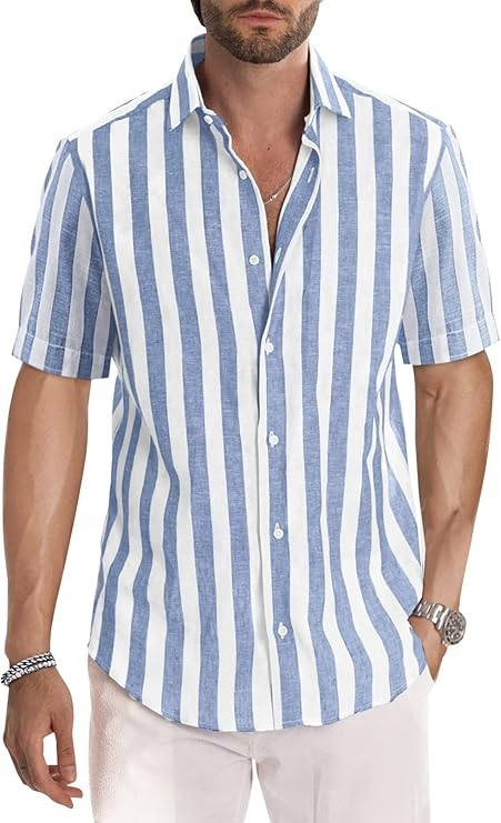 Hugo - Camisa casual de verano de manga corta para hombre - Western Style - Regular Fit