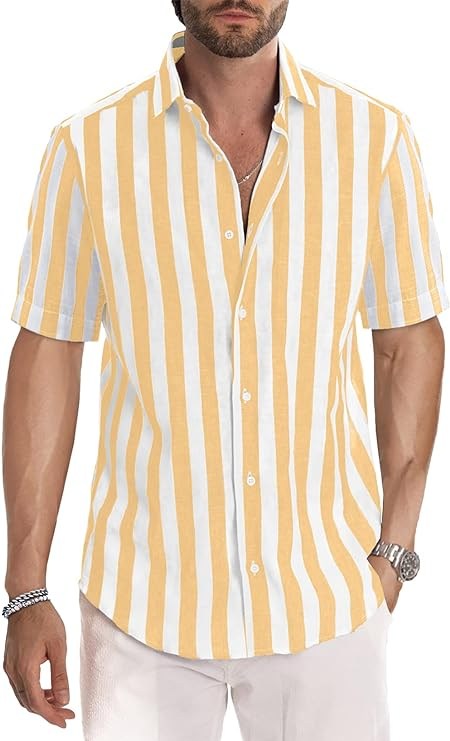 Hugo - Camisa casual de verano de manga corta para hombre - Western Style - Regular Fit