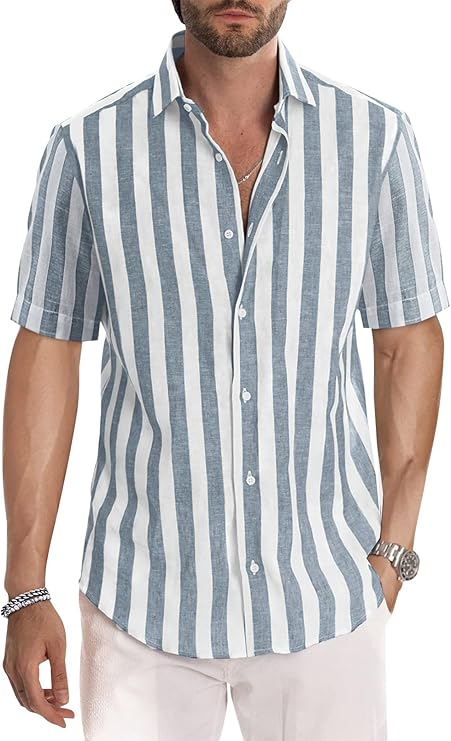 Hugo - Camisa casual de verano de manga corta para hombre - Western Style - Regular Fit