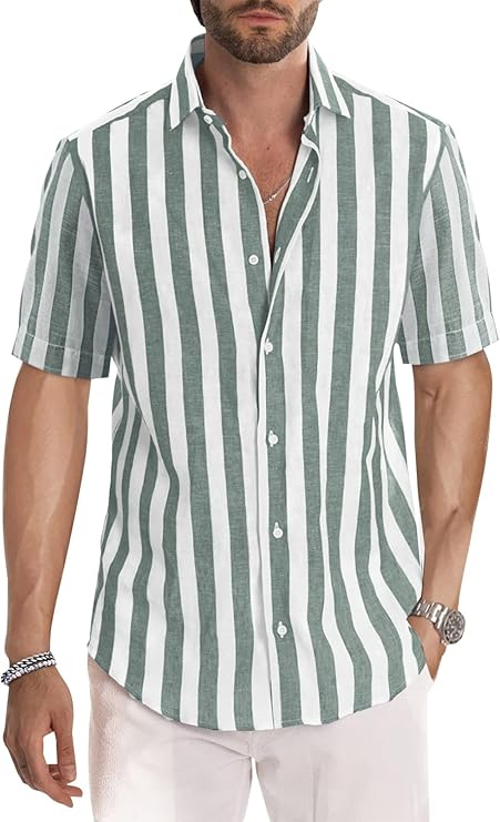 Hugo - Camisa casual de verano de manga corta para hombre - Western Style - Regular Fit