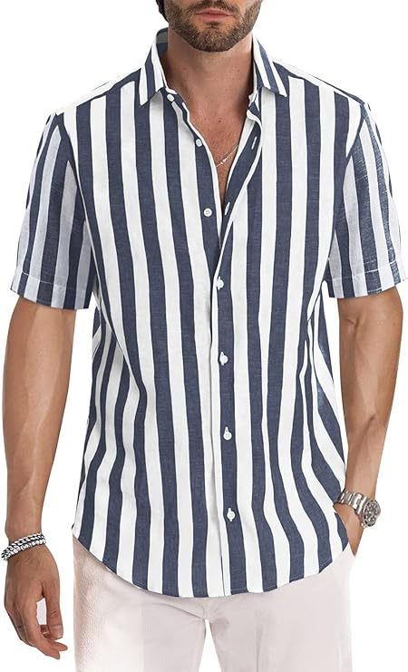 Hugo - Camisa casual de verano de manga corta para hombre - Western Style - Regular Fit