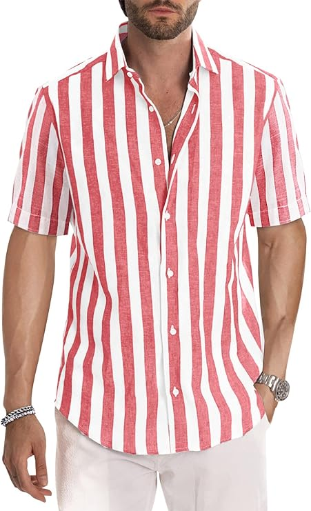 Hugo - Camisa casual de verano de manga corta para hombre - Western Style - Regular Fit