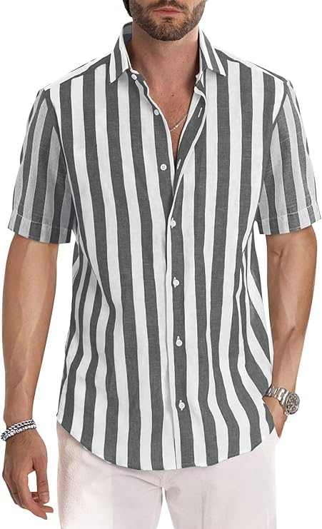 Hugo - Camisa casual de verano de manga corta para hombre - Western Style - Regular Fit