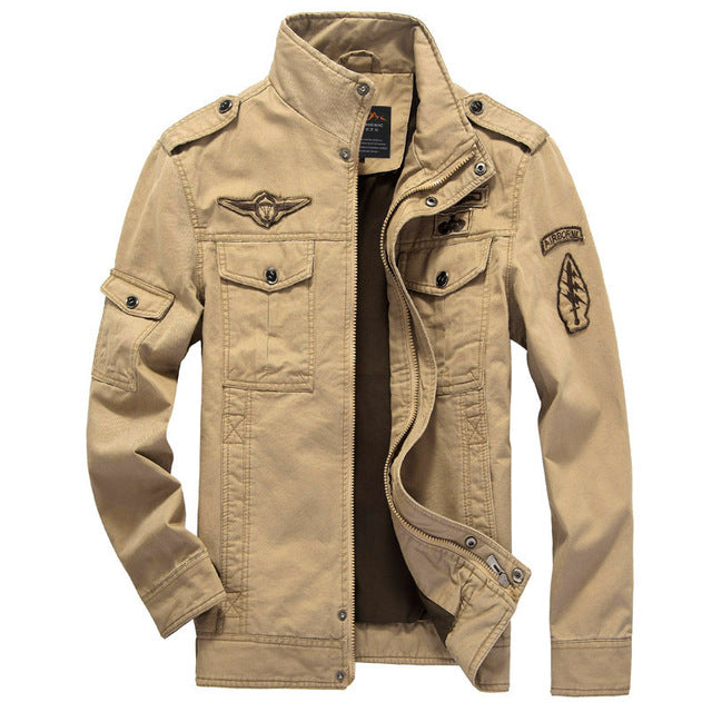 Chaqueta militar slim fit para hombre