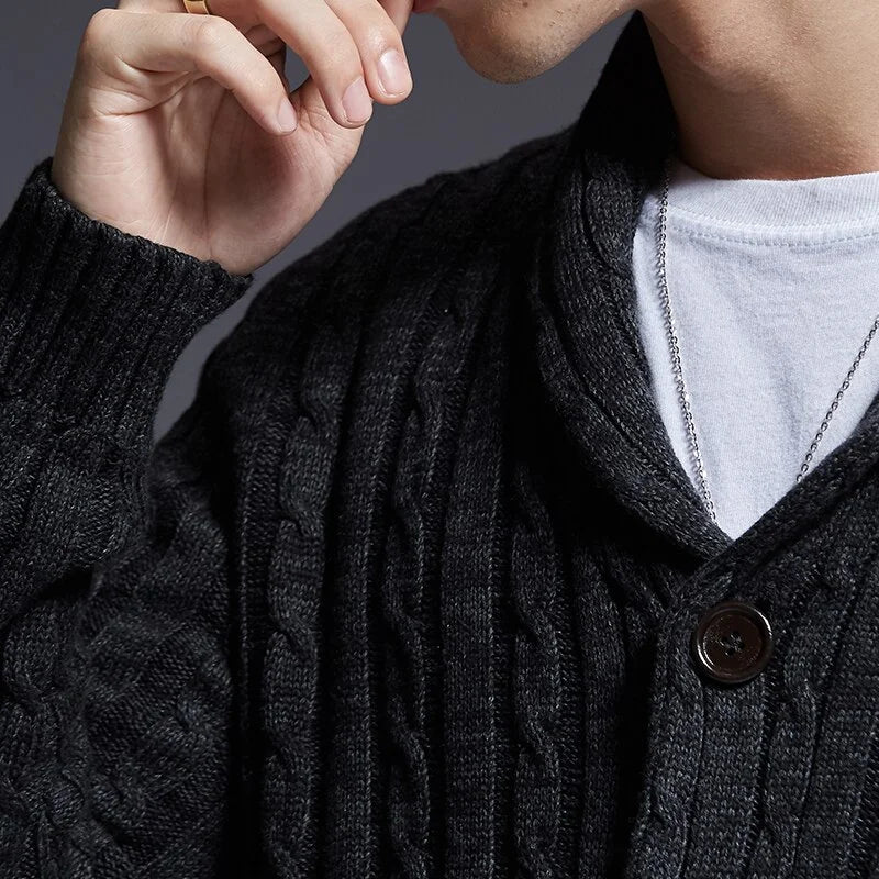 Cardigan de Hombre Ajustado - Estilo Informal de Alta Calidad para Otoño